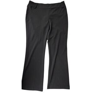 SOHO Apparel Ltd Black Poly/Spandex Flare Wide Leg Pants Sz L